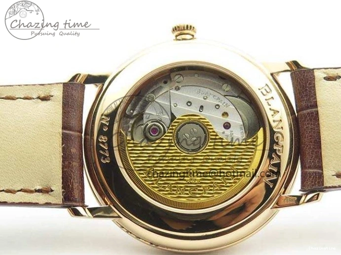 0824 Villeret 6651 RG ZF 1:1 Best Edition White Dial On Brown Leather Strap A ComfortFit 8097